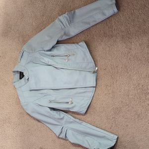 Light blue motorcycle jacket